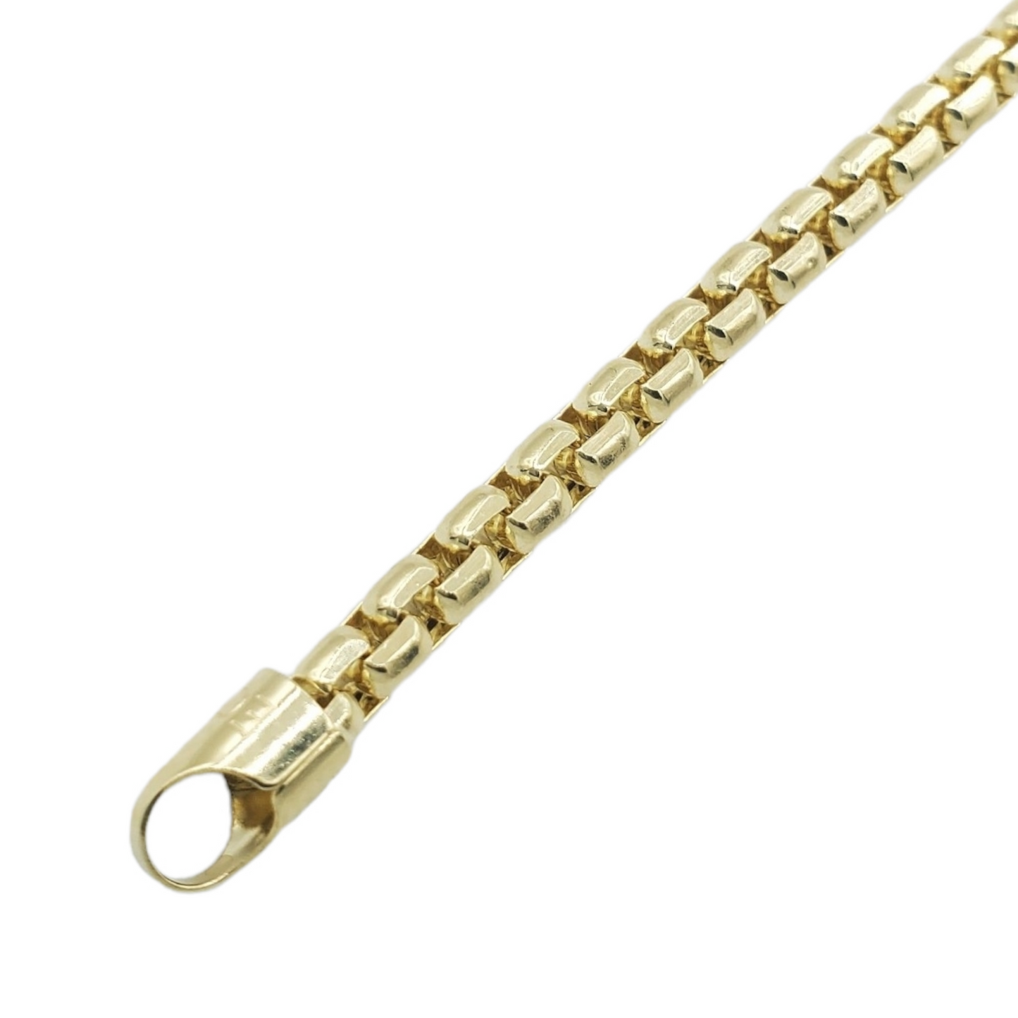 14K Gold - Hollow Box Bracelet