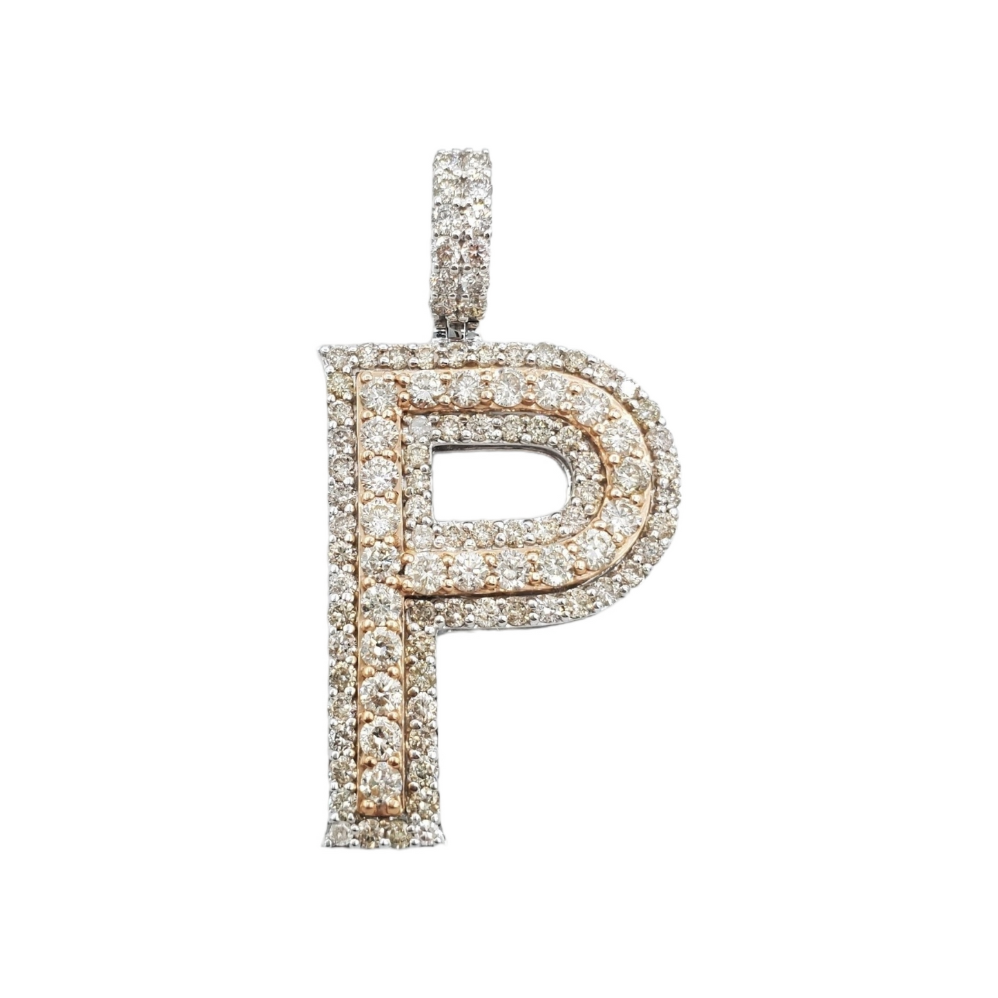 14k Diamond Initial Pendant