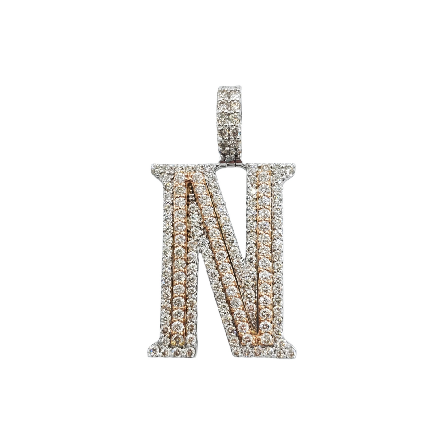 14k Diamond Initial Pendant