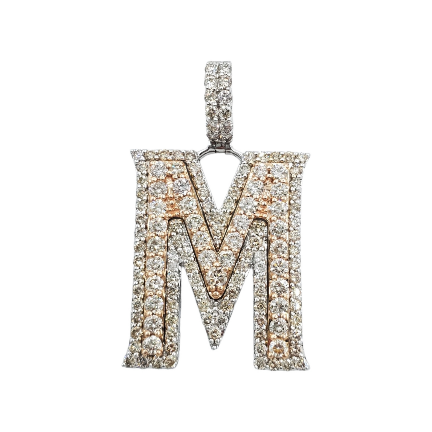 14k Diamond Initial Pendant