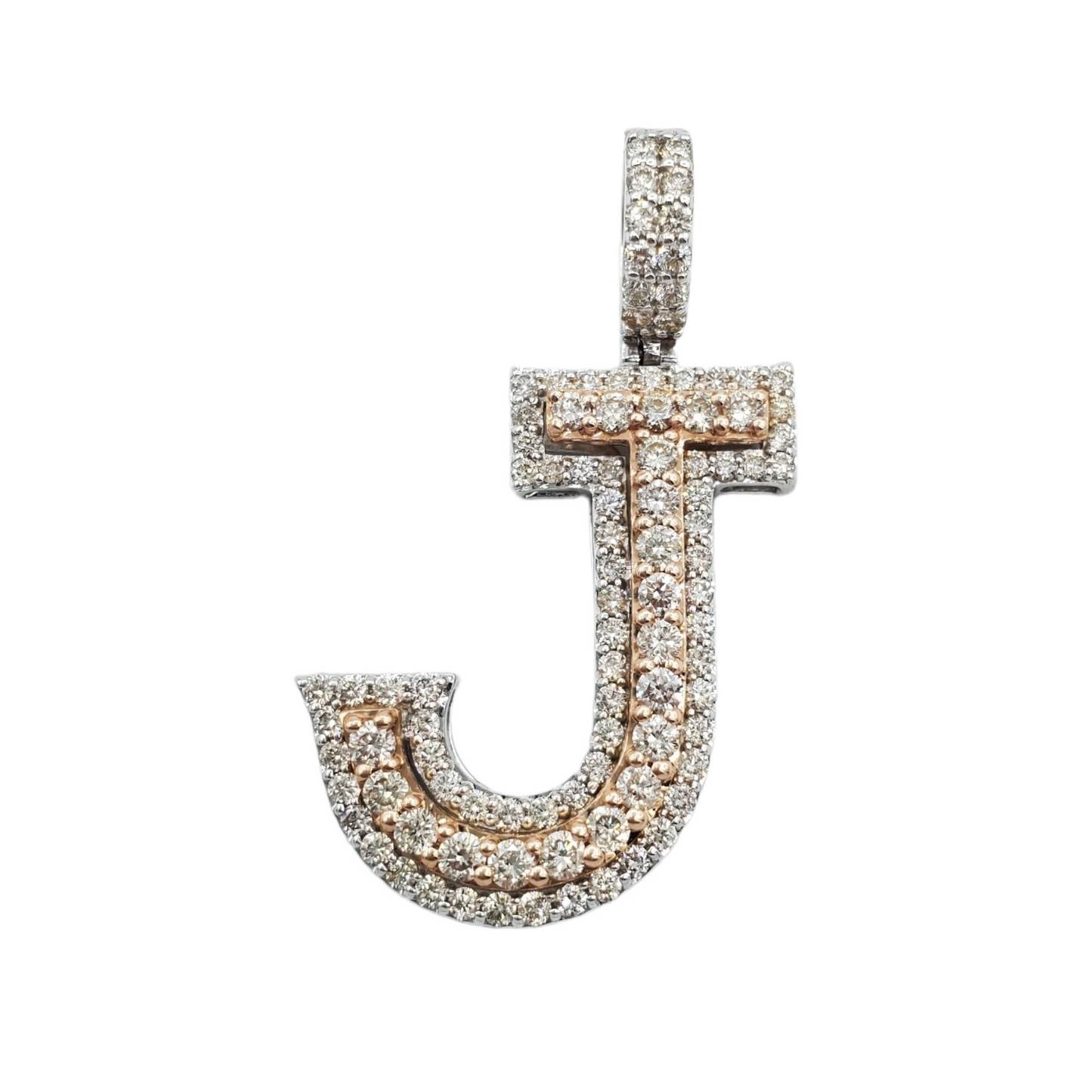 14k Diamond Initial Pendant