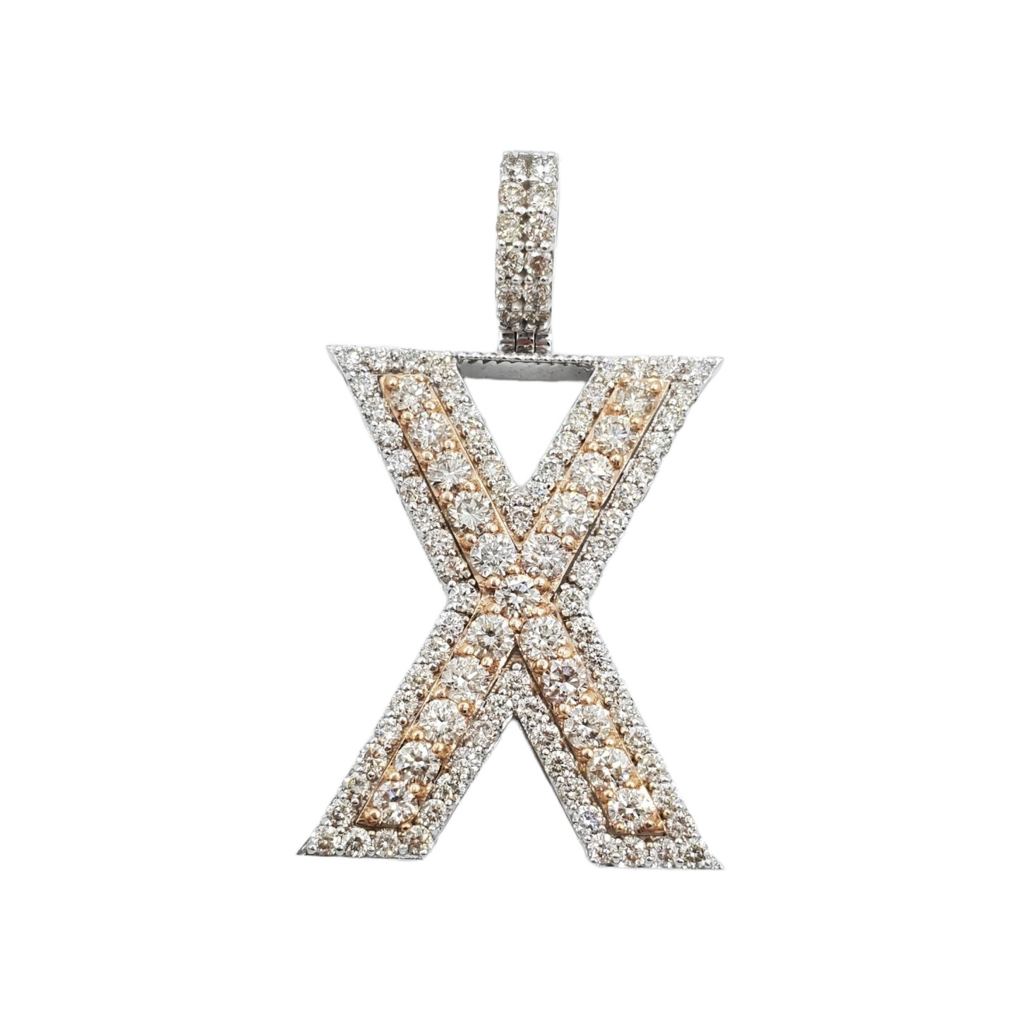 14k Diamond Initial Pendant