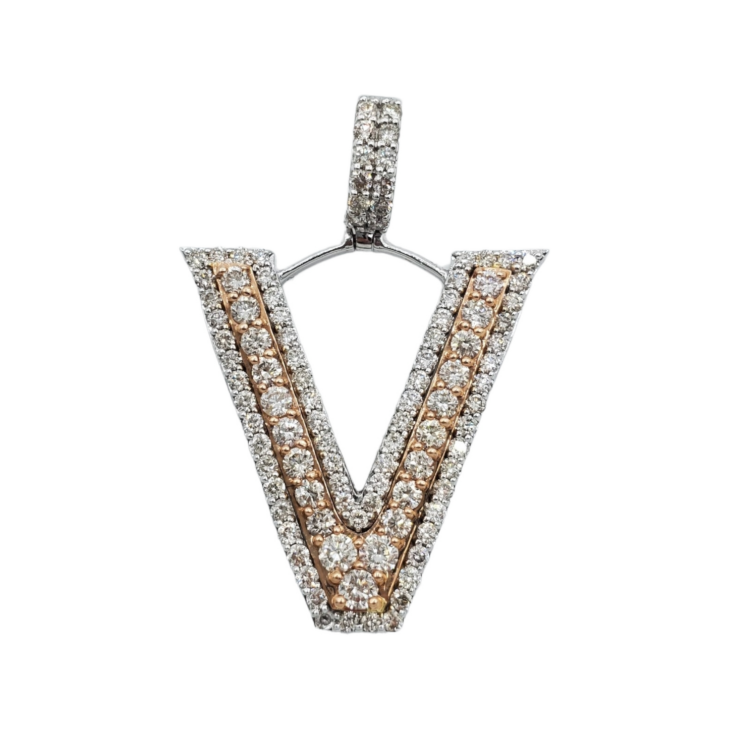 14k Diamond Initial Pendant