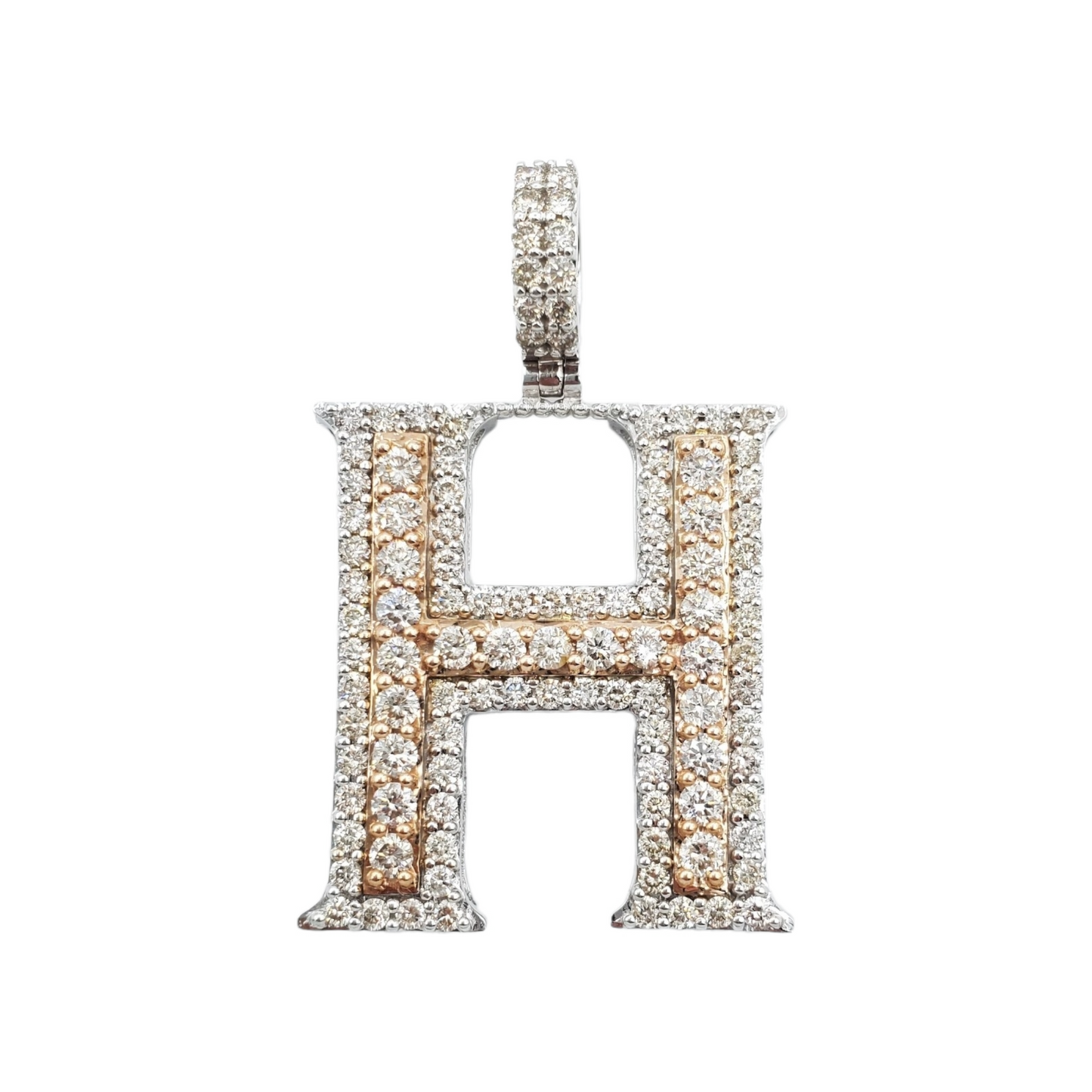 14k Diamond Initial Pendant