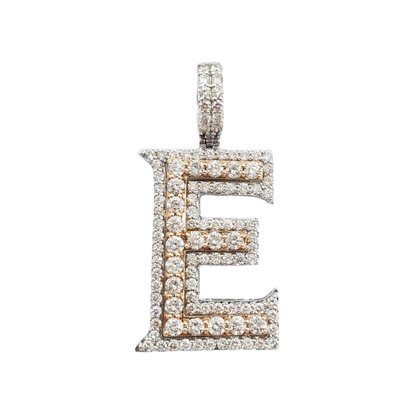 14k Diamond Initial Pendant