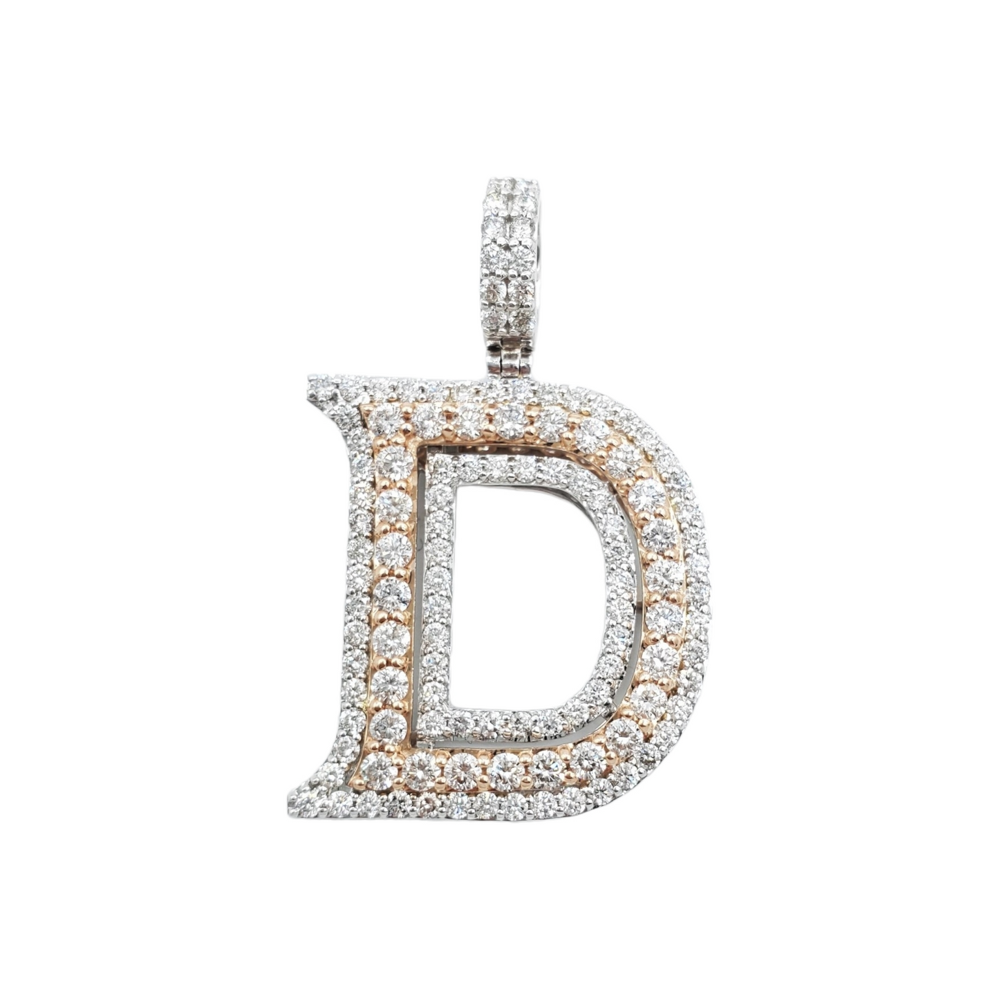 14k Diamond Initial Pendant