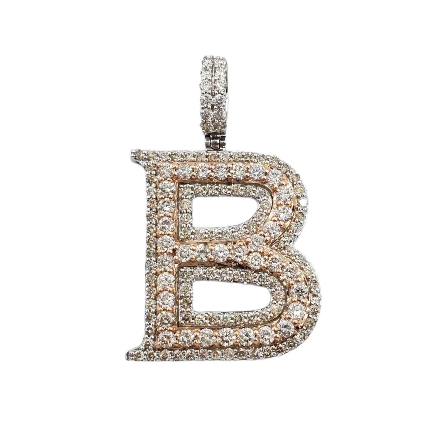 14k Diamond Initial Pendant