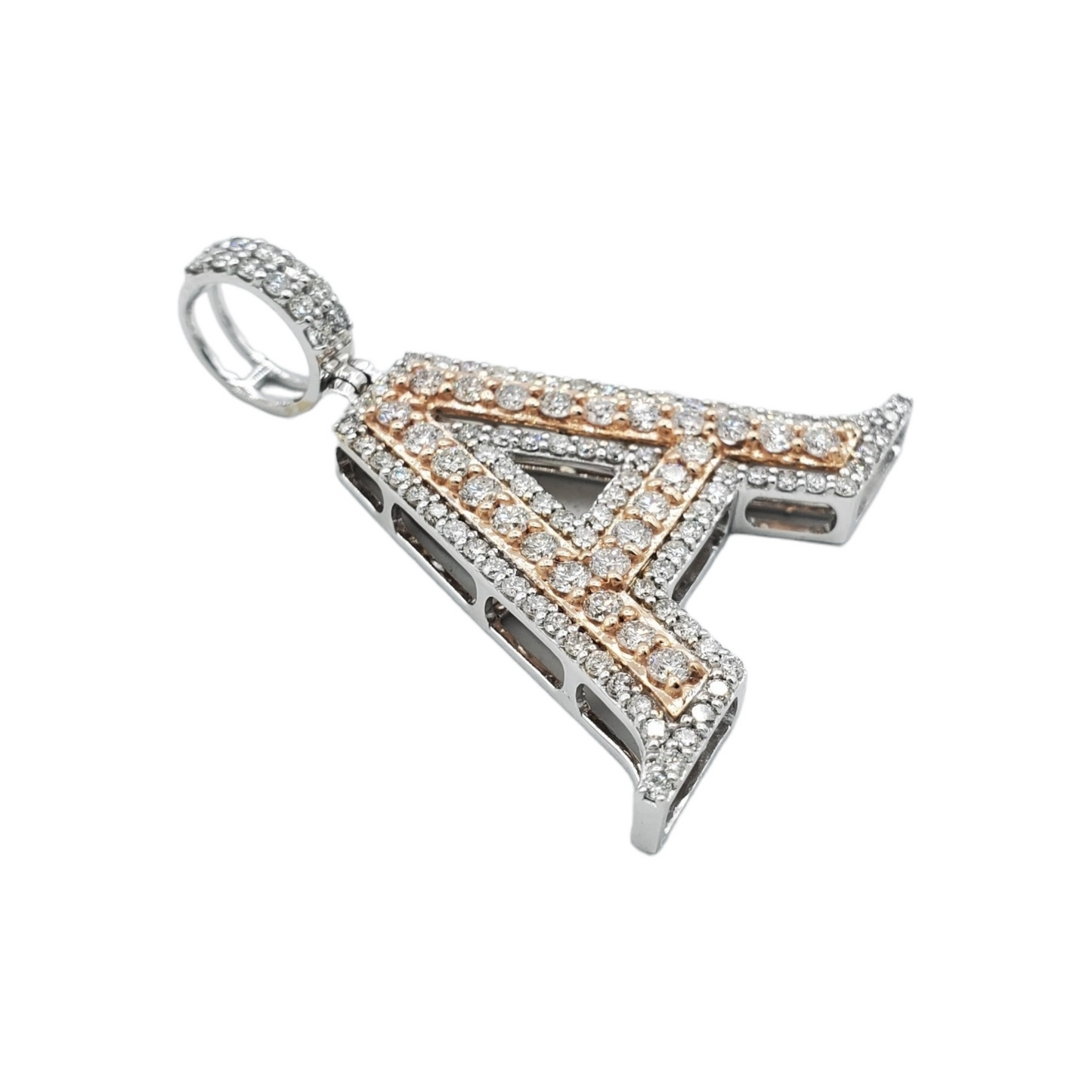 14k Diamond Initial Pendant