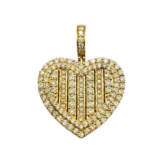 10k Gold Diamond Heart Pendant #16369