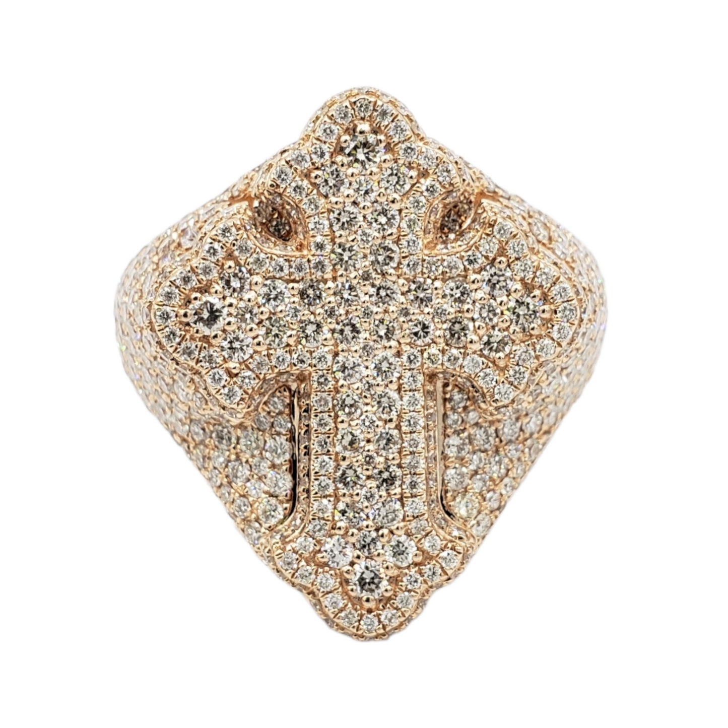 14k Gold Chrome Diamond Cross #26318