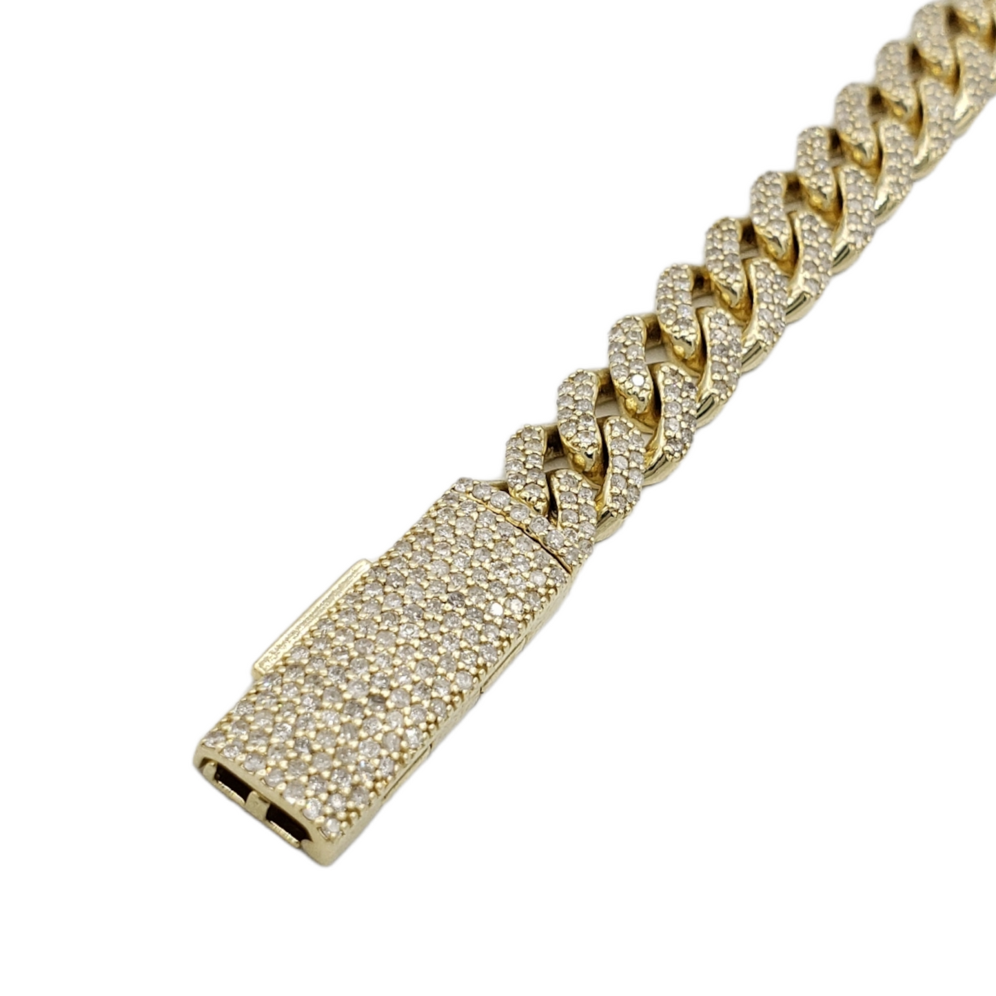 10K Gold- Iced Out Diamond Miami Cuban Chains (9mm)