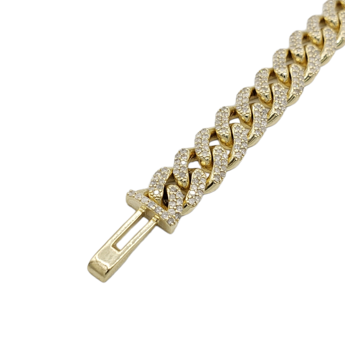 10K Gold- Iced Out Diamond Miami Cuban Bracelets (9mm)