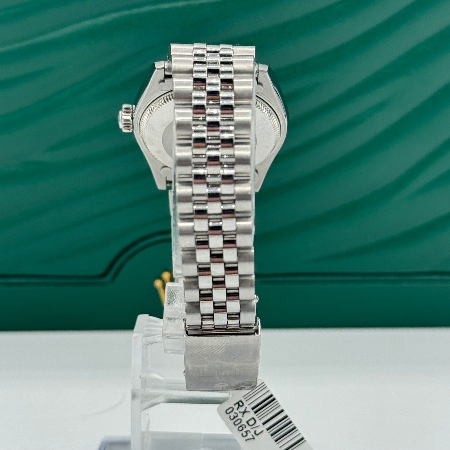 Rolex Datejust 31 Watch - Smooth Bezel - Black Diamond Dial - Oyster Bracelet - 78240