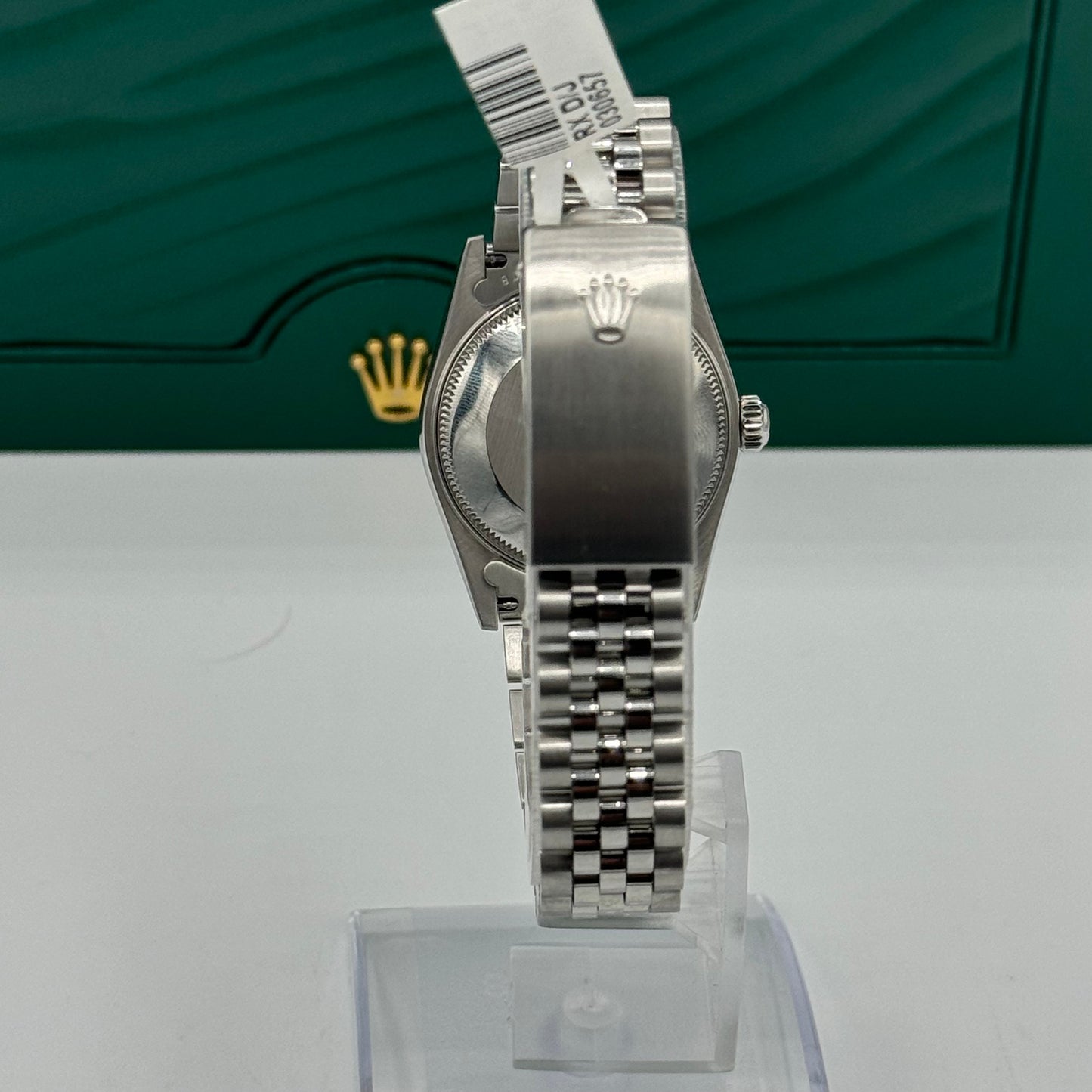 Rolex Datejust 31 Watch - Smooth Bezel - Black Diamond Dial - Oyster Bracelet - 78240