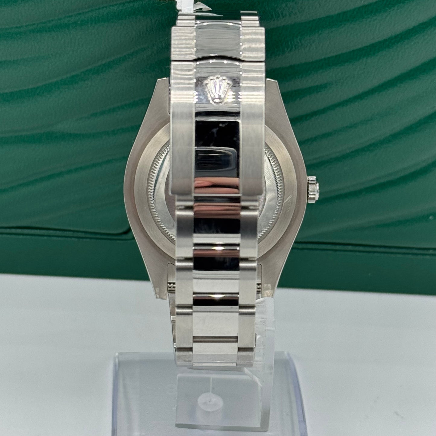 Rolex Steel Datejust 41 Watch - Smooth Bezel - Blue Roman Dial - Oyster Bracelet 116300
