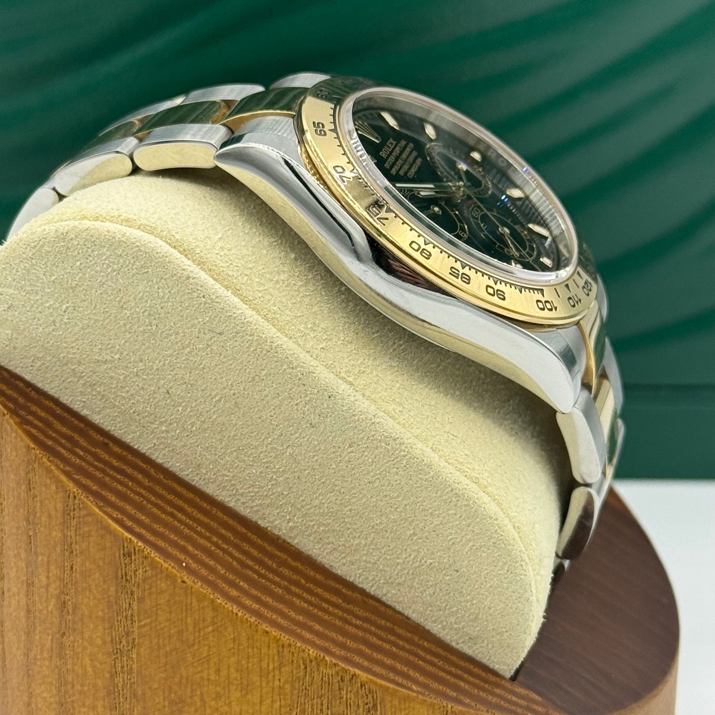 Rolex Yellow Rolesor Cosmograph Daytona 40 Watch - Black Index Dial - 116503 bki