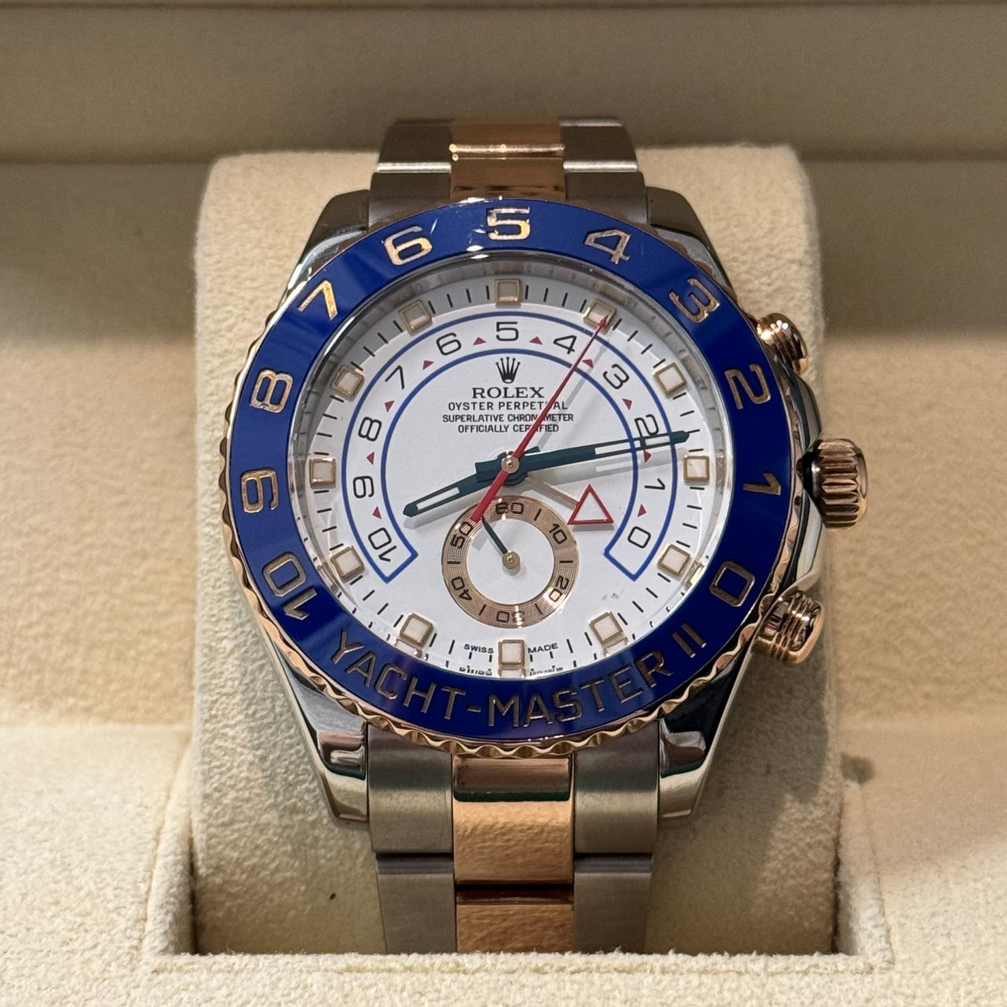 Rolex Yacht-Master II 116681 44MM White Dial With Two Tone Oyster Bracelet