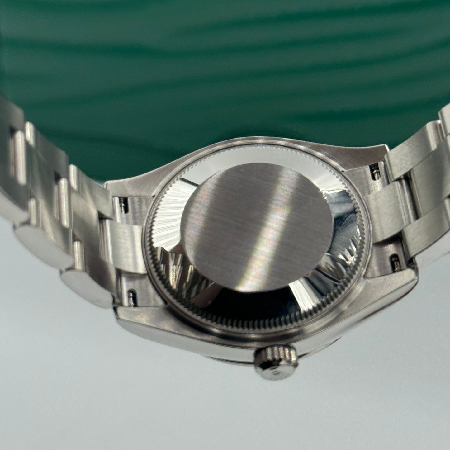 Rolex Steel and White Gold Datejust 31 Watch - Fluted Bezel - Dark Grey Index Dial - Oyster Bracelet - 278274 dkgio