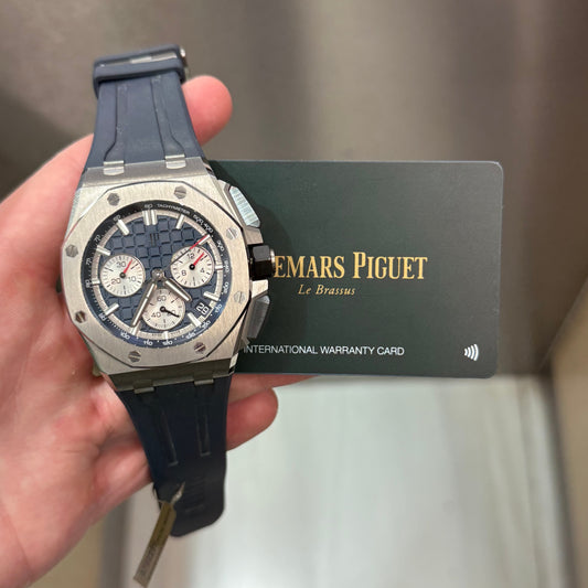 Audemars Piguet Royal Oak Offshore 26420TI.OO.A027CA.01 43MM Blue Dial With Rubber Bracelet