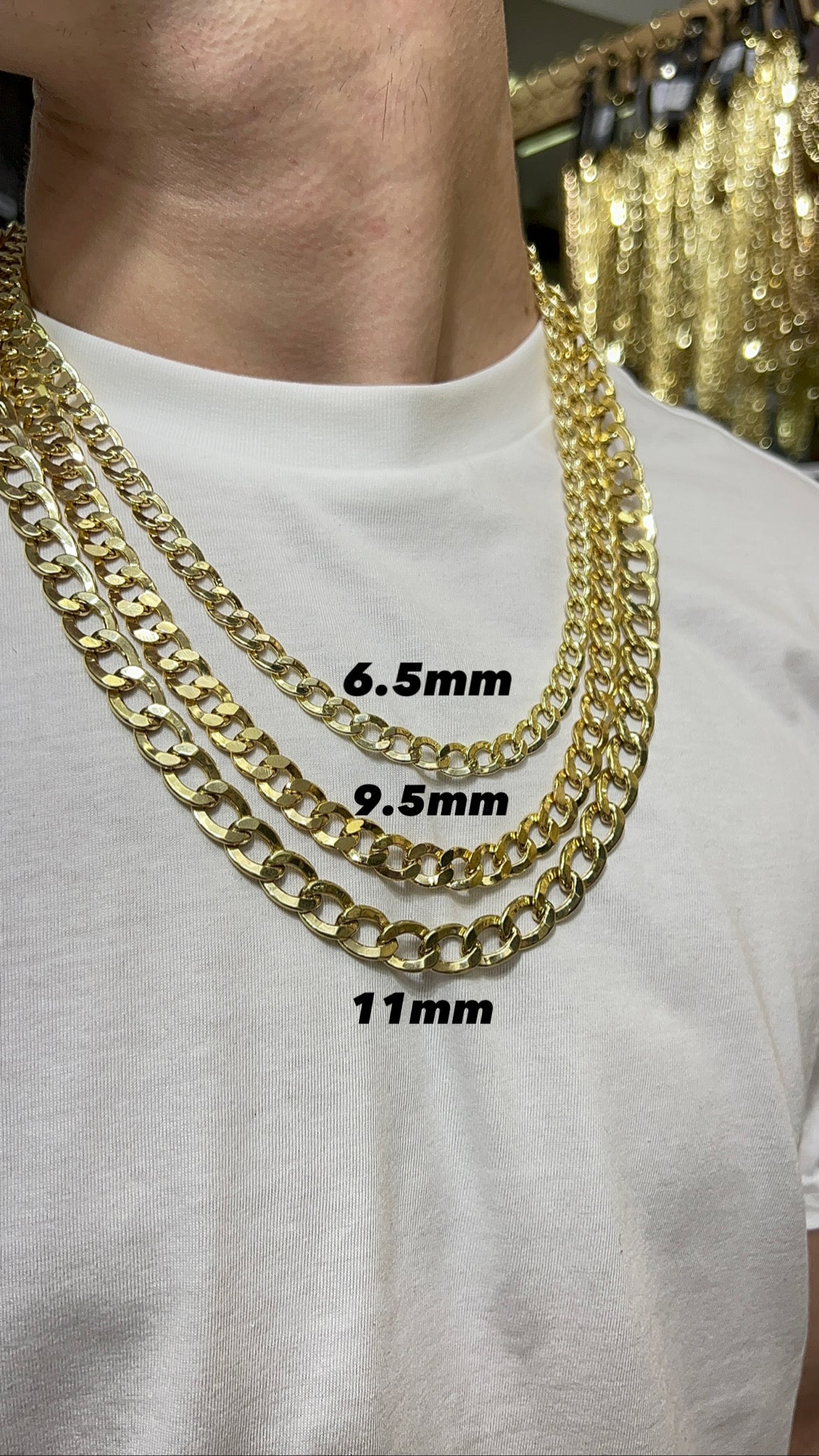 10K Gold- Hollow Cuban Link (Curb Cuban) Chain