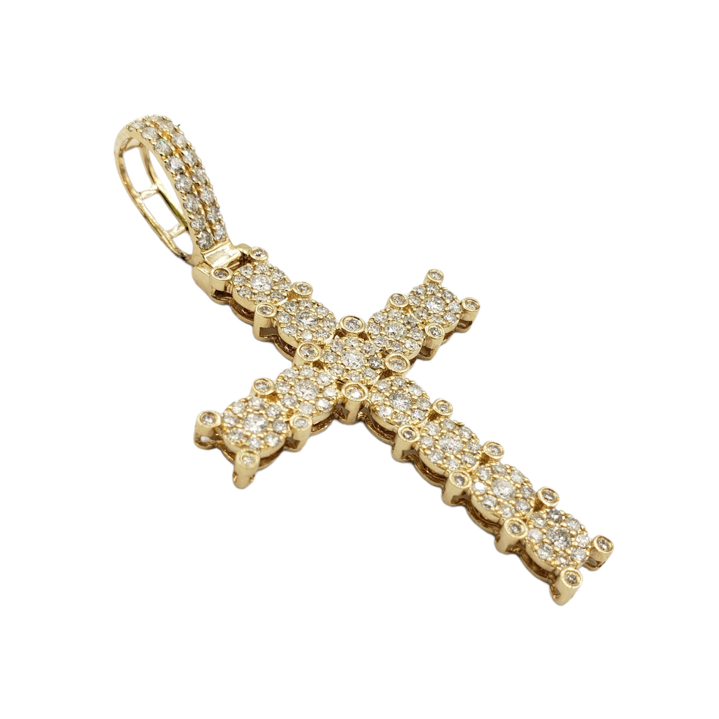 14k Diamond Cross With 1.91 Carats Of Diamonds #24247