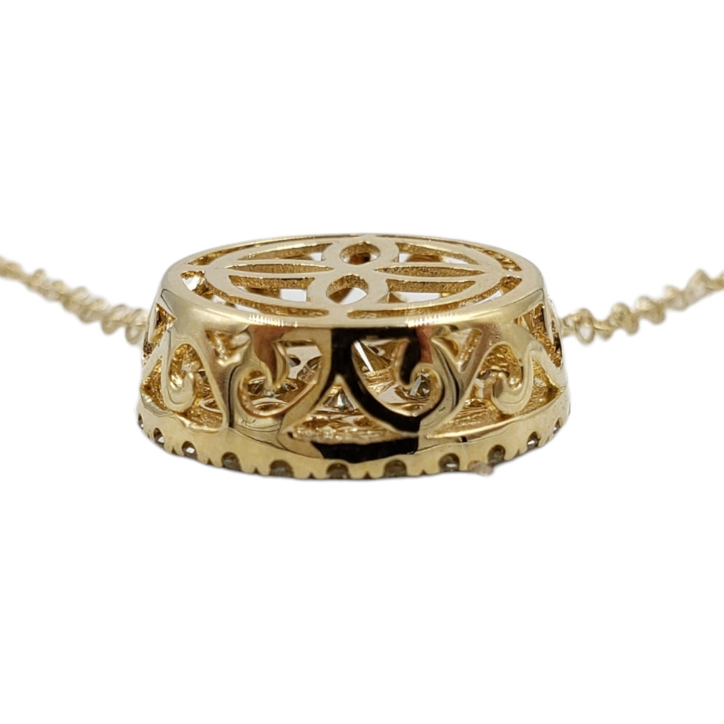 14k Diamond Circle Pendant #27254