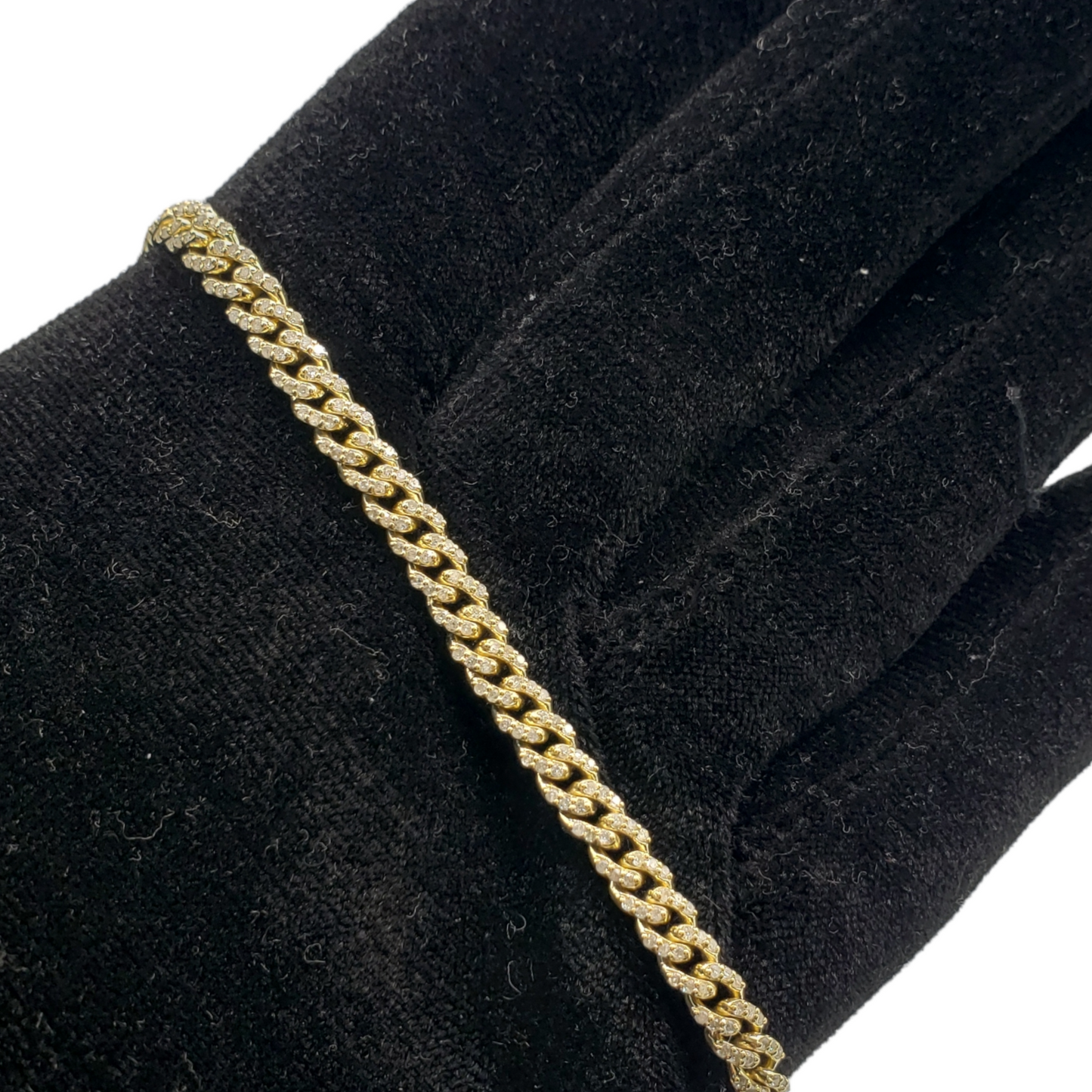 10K Gold- Iced Out Diamond Miami Cuban Bracelets (6mm)