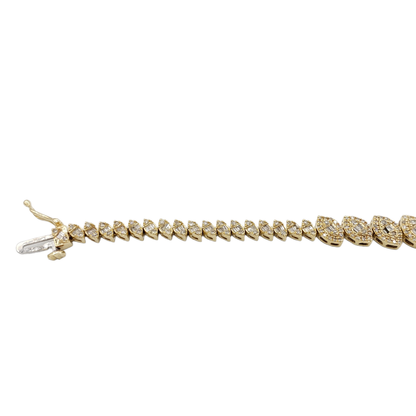 14k Baguette Evil Eye Bracelet #27530