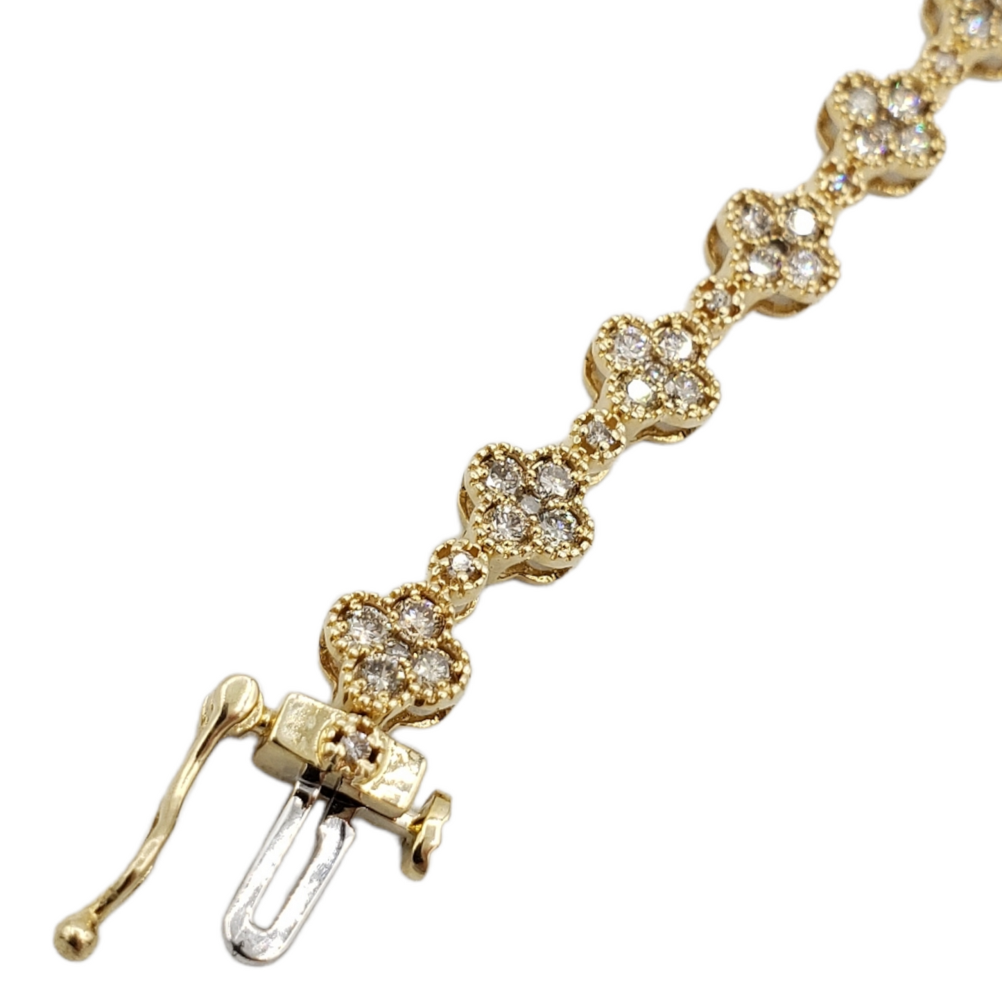 14k Diamond Clover Bracelet #27135