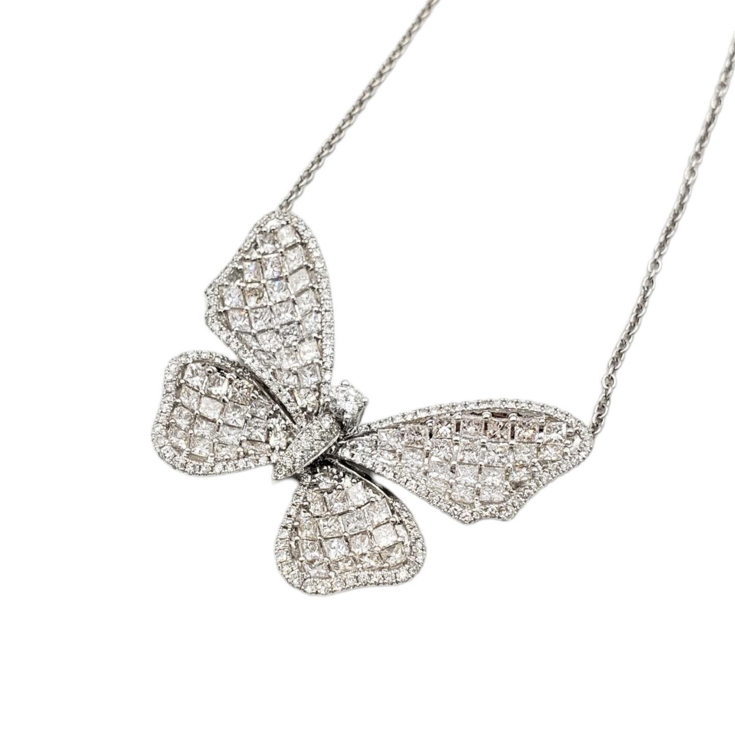 14k Baguette Diamond Butterfly With 7.30 Carats Of Diamonds #27541