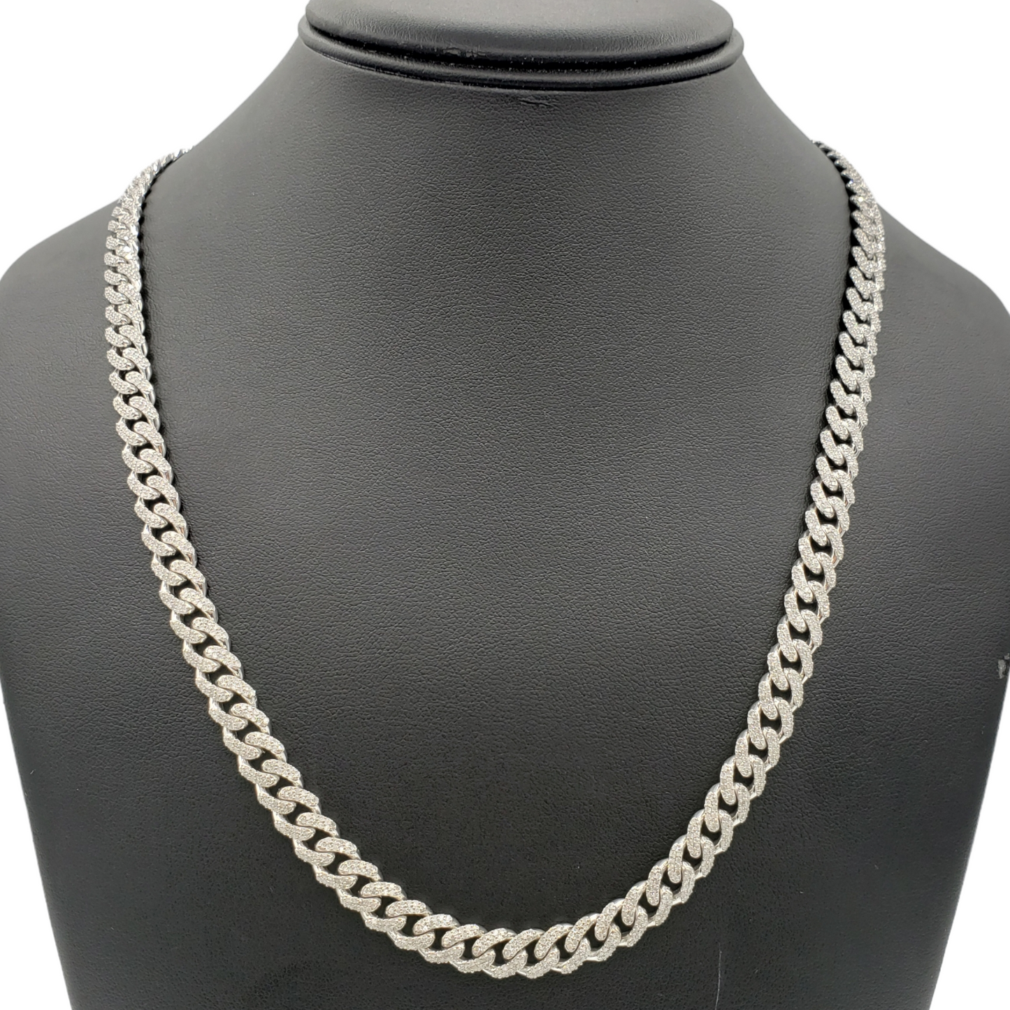 10K Gold- Iced Out Diamond Miami Cuban Chains (8mm)