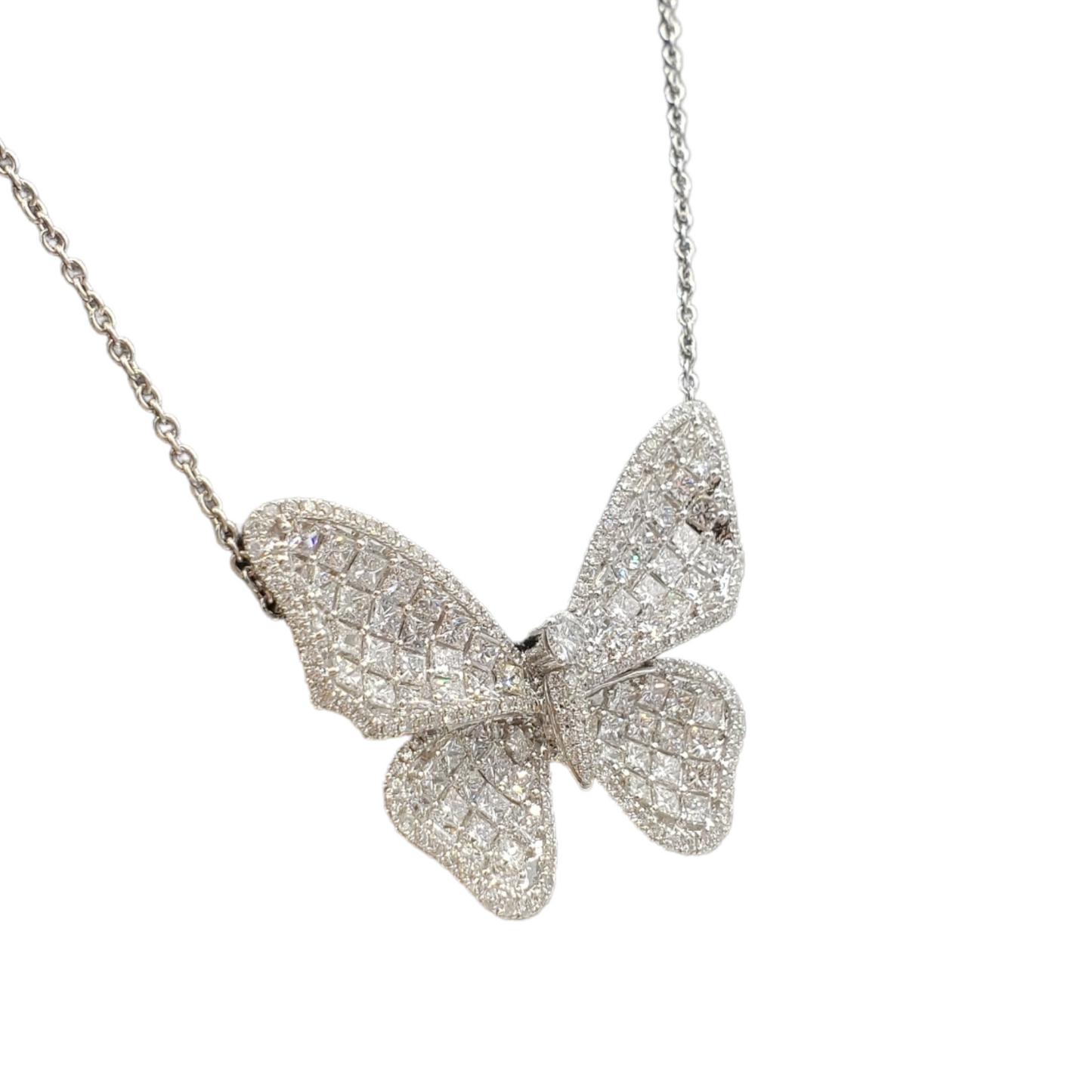 14k Baguette Diamond Butterfly With 7.30 Carats Of Diamonds #27541