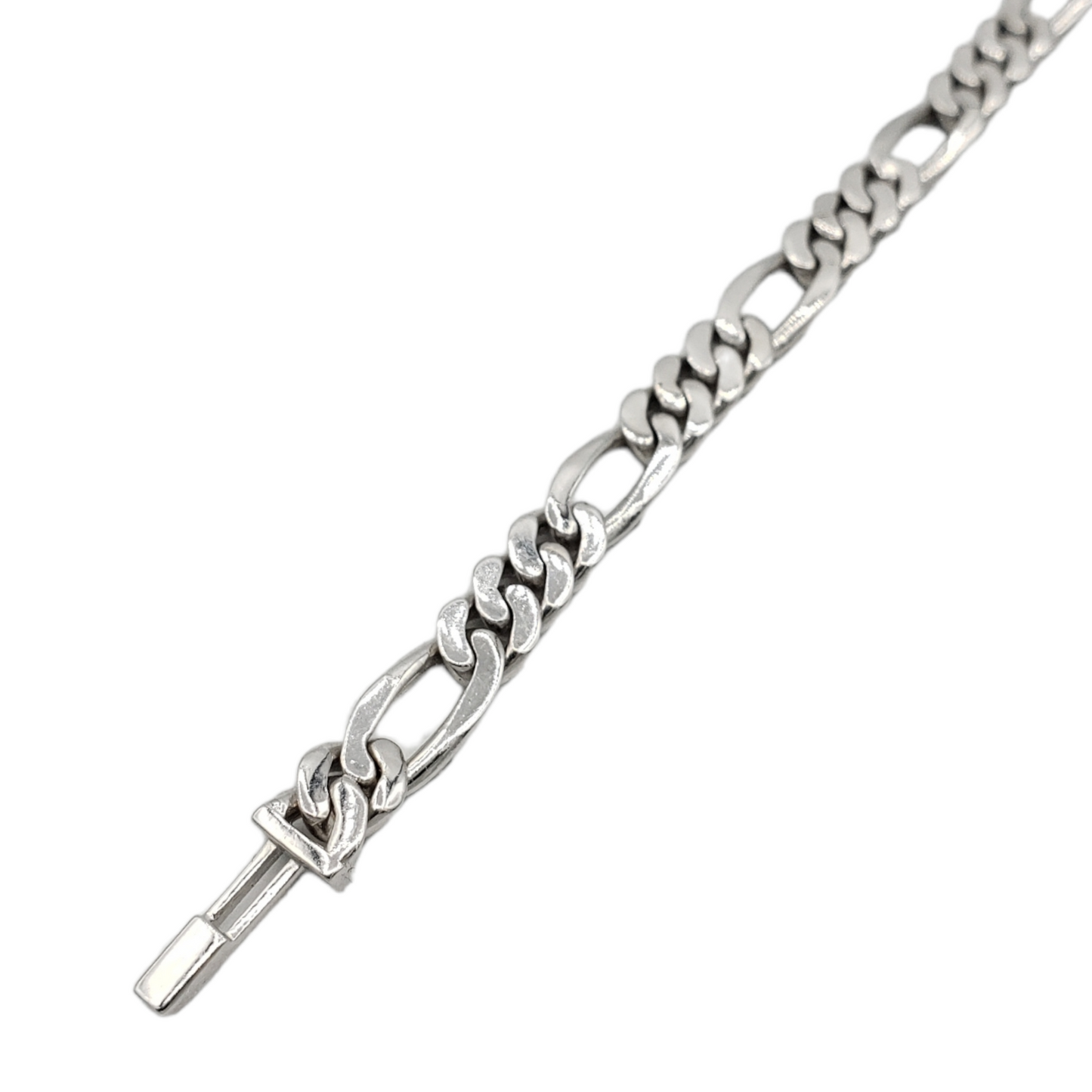 10K Gold- Iced Out Diamond Figaro Bracelets
