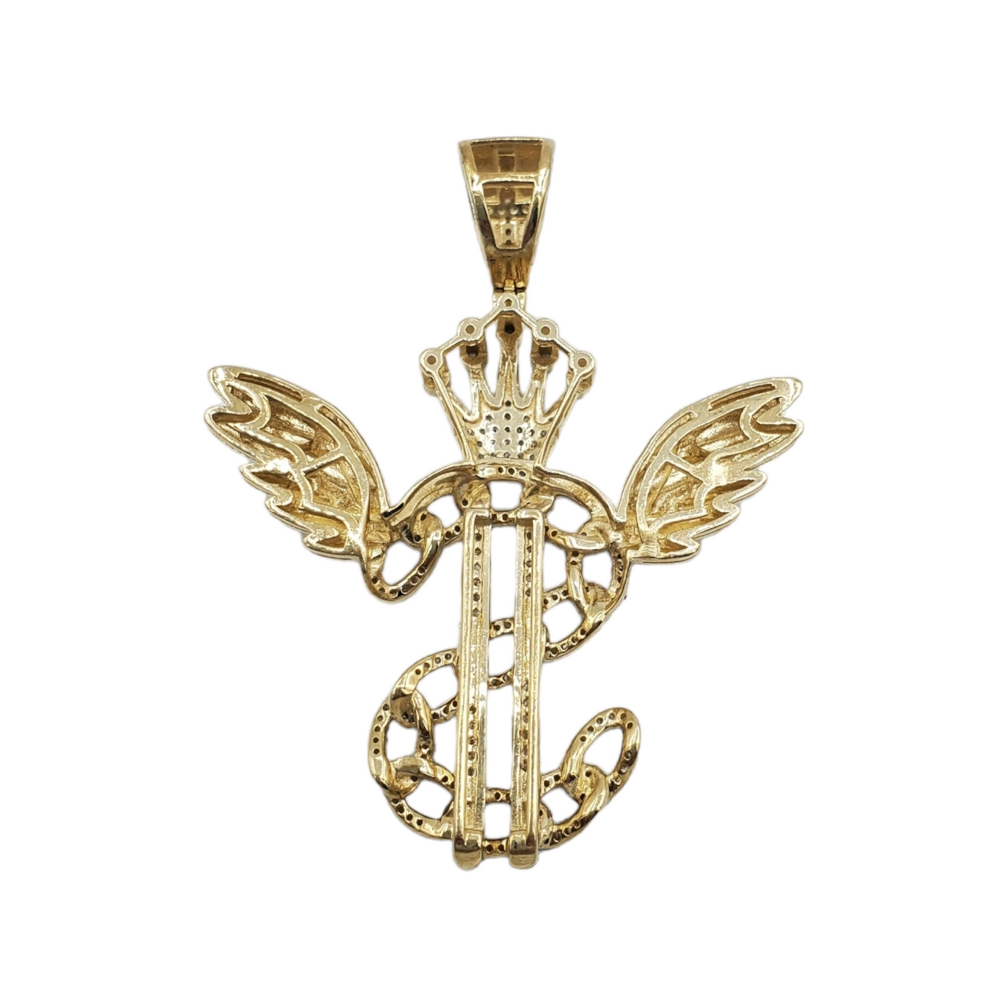 10k Gold Diamond Cash Sign Pendant #19726