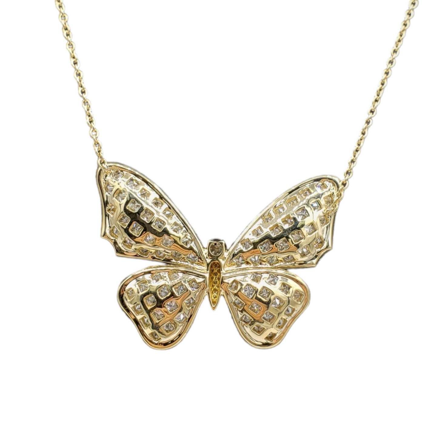14k Baguette Diamond Butterfly With 7.30 Carats Of Diamonds #27541