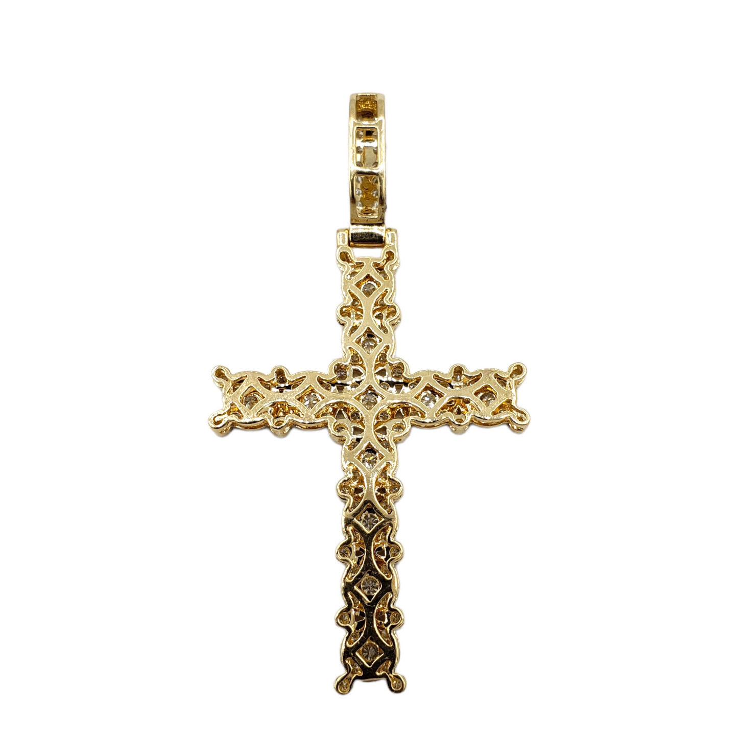 14k Diamond Cross With 1.91 Carats Of Diamonds #24247