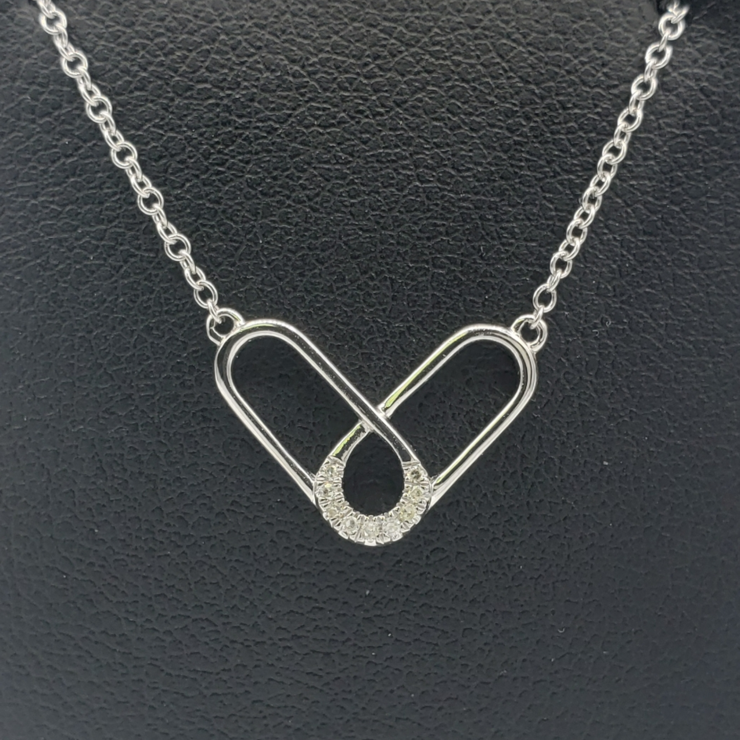14k Diamond Paperclip Heart #27042