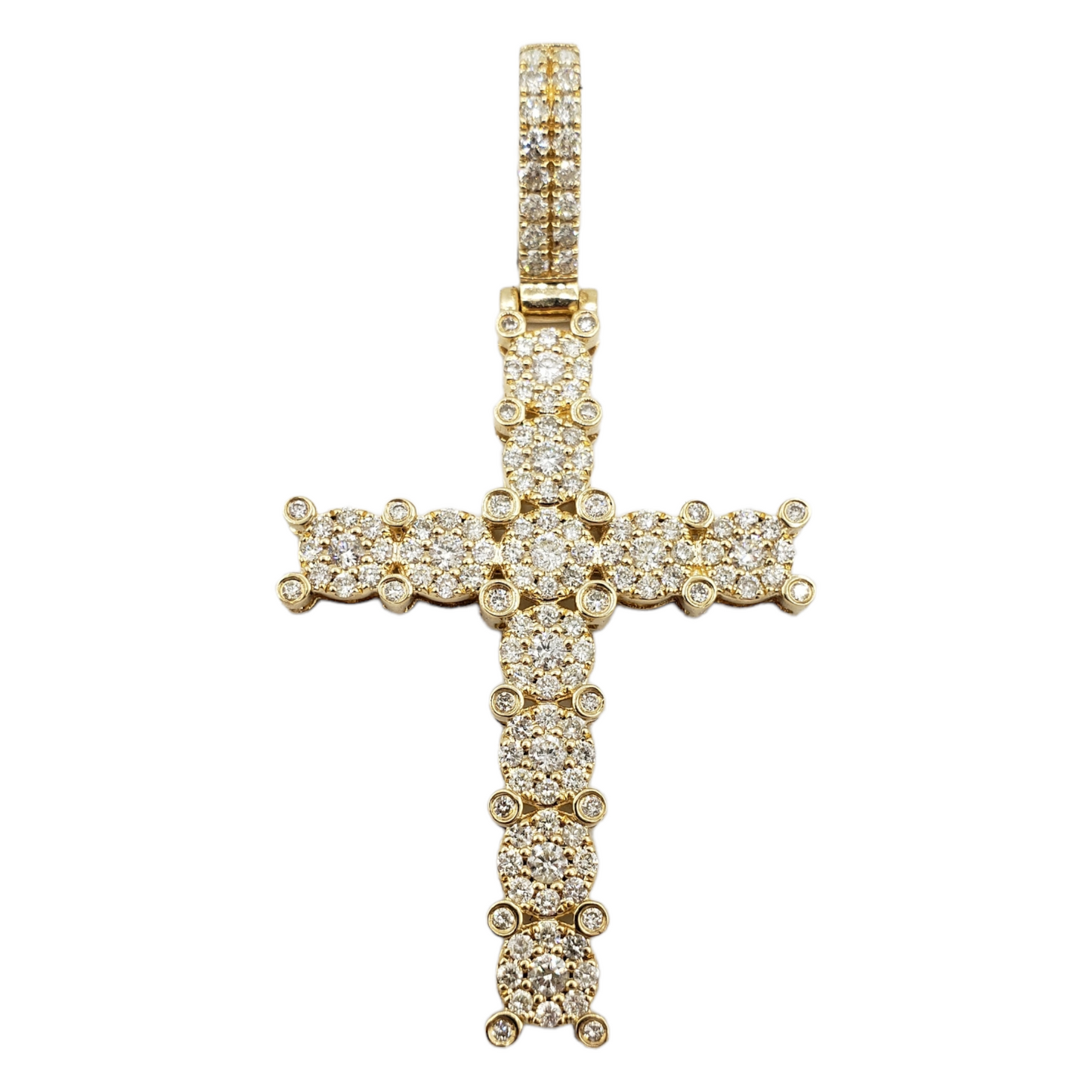 14k Diamond Cross With 1.91 Carats Of Diamonds #24247