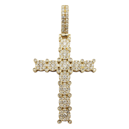 14k Diamond Cross With 1.91 Carats Of Diamonds #24247