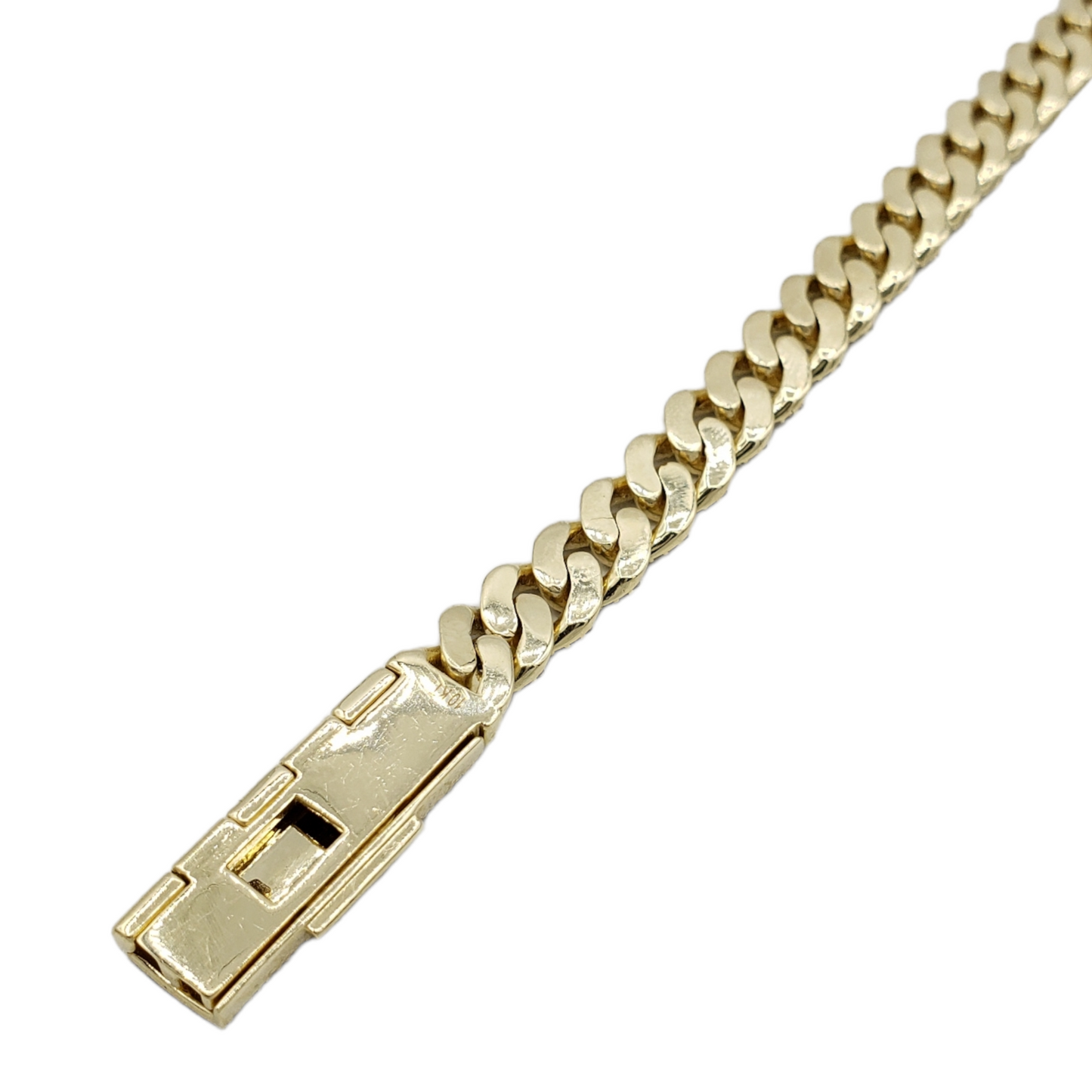 10K Gold- Iced Out Diamond Miami Cuban Chains (8mm)
