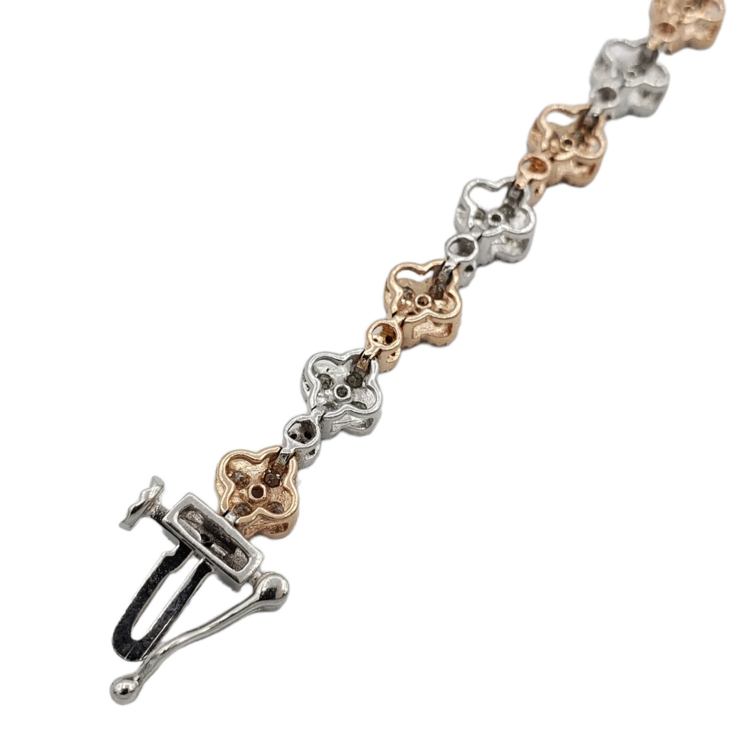 14k Diamond Clover Bracelet #27135