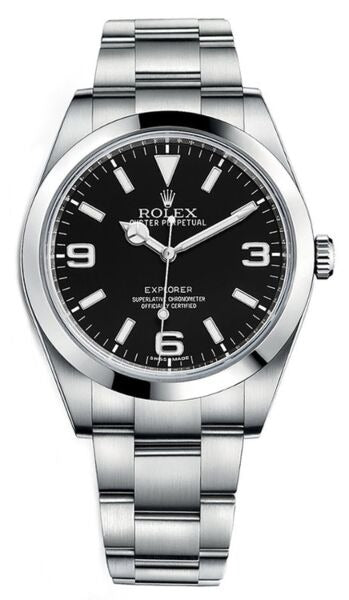 Rolex Explorer I 214270 Black Dial on Oyster Certified Pre Owned Card and Box 2025