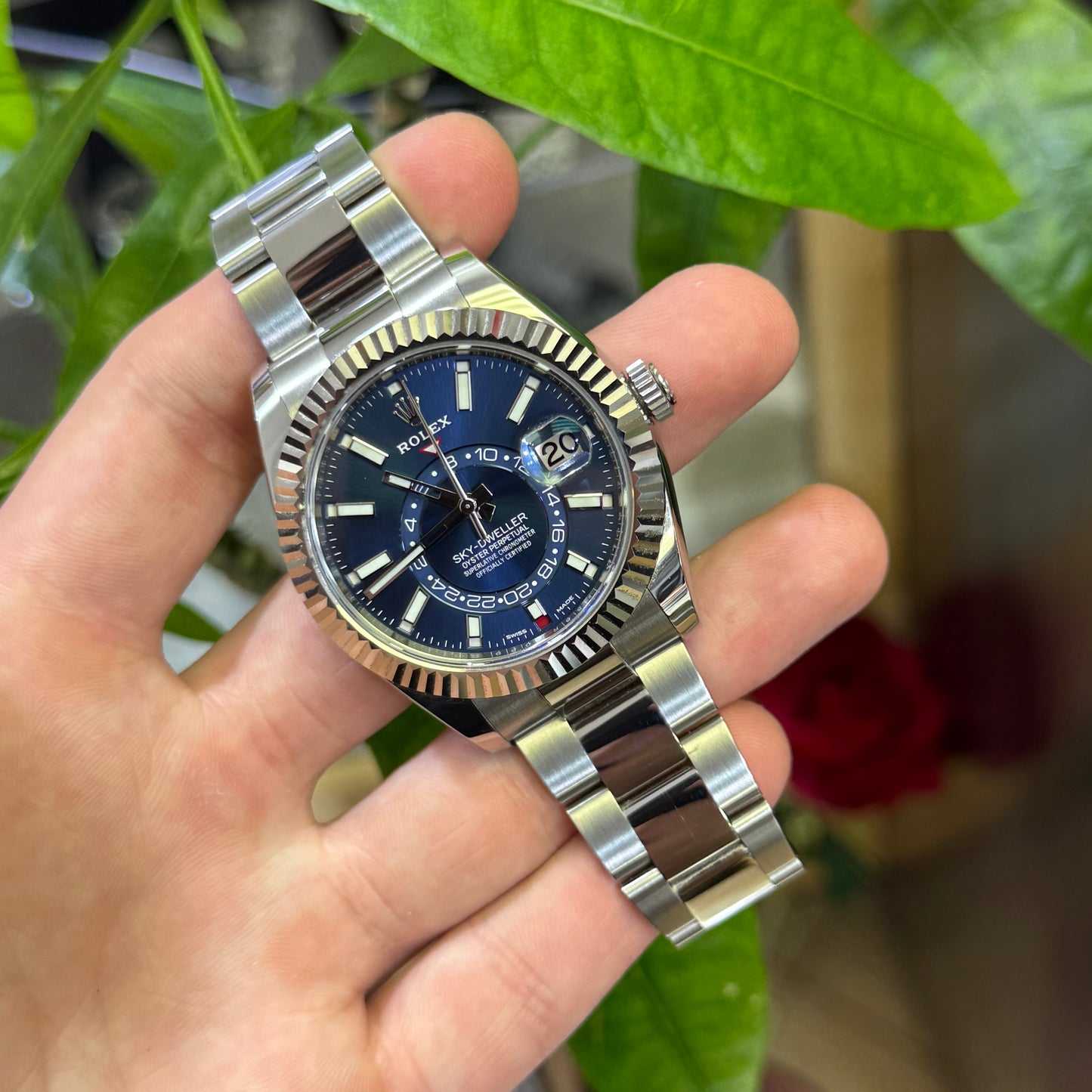 Rolex SkyDweller 326934 Blue Dial on Oyster Papers