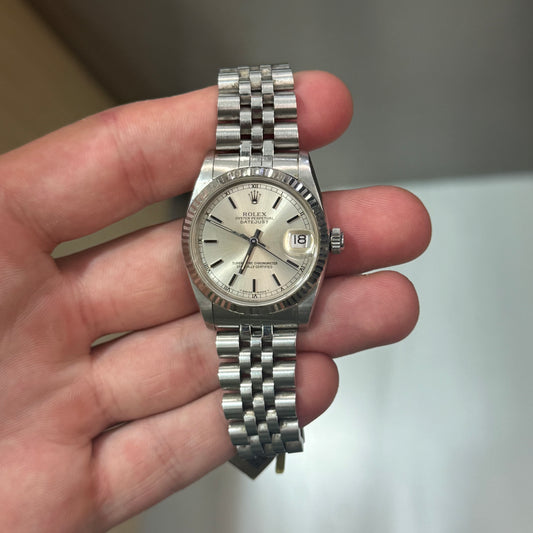 Rolex Datejust 68274 Silver Index Dial on Jubilee