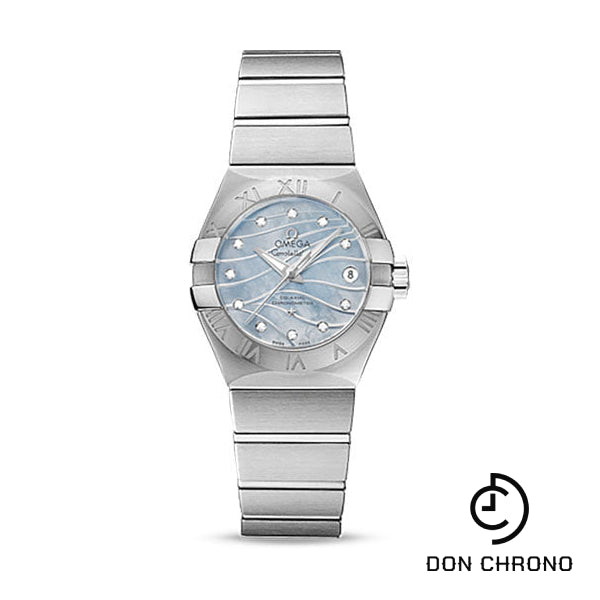 Omega Constellation Co-Axial Watch - 27 mm Steel Case - Blue Mother-Of-Pearl Dial - 123.10.27.20.57.001