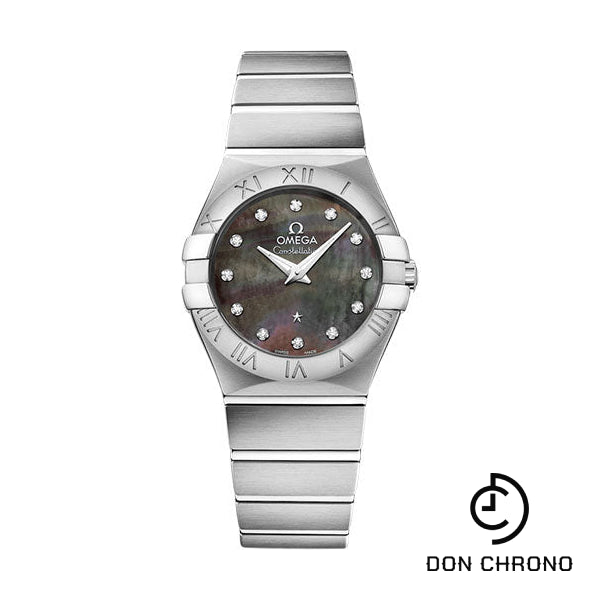 Omega Constellation Quartz Tahiti - 27 mm Steel Case - Tahiti Mother-Of-Pearl Diamond Dial - 123.10.27.60.57.003