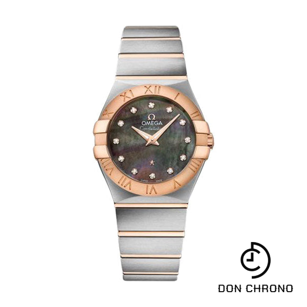 Omega Constellation Quartz Tahiti Watch - 27 mm Steel And Red Gold Case - Tahiti Mother-Of-Pearl Diamond Dial - 123.20.27.60.57.006