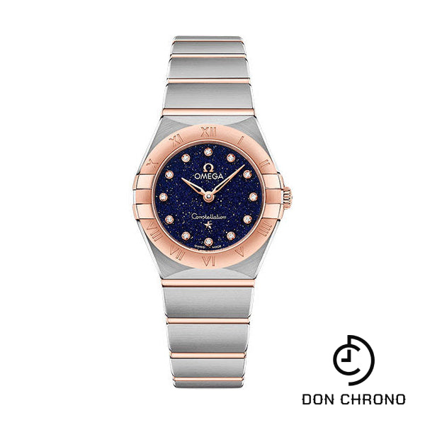 Omega Constellation Quartz - 25 mm Steel And Sedna Gold Case - Blue Glass Diamond Dial - 131.20.25.60.53.002