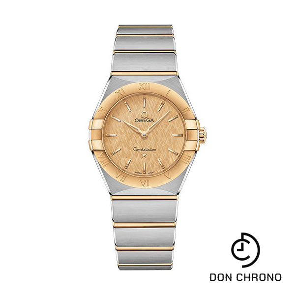 Omega Constellation Manhattan Quartz Watch - 28 mm Steel And Yellow Gold Case - Champagne Dial - 131.20.28.60.08.001