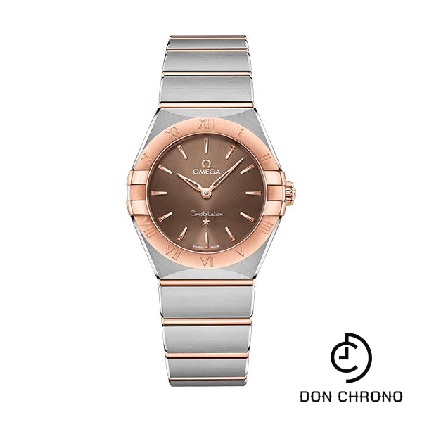 Omega Constellation Manhattan Quartz Watch - 28 mm Steel And Sedna Gold Case - Brown Dial - 131.20.28.60.13.001